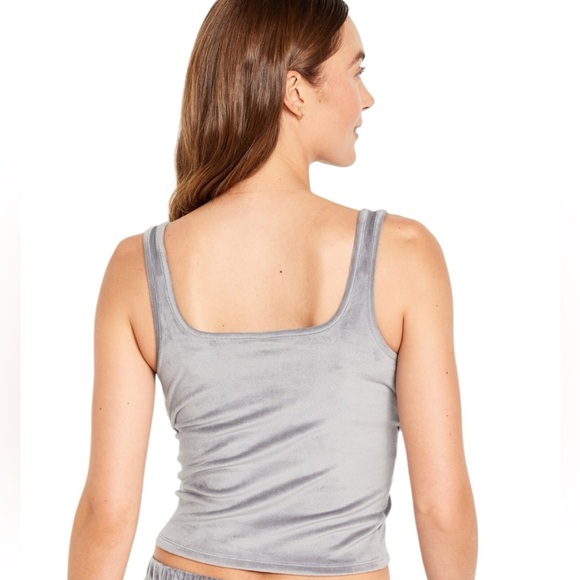 NWT Old Navy Stylish Gray Velvet Tank Top Size 2X - Picture 2 of 9